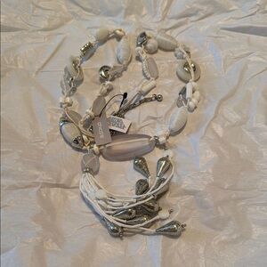 Chico's Silver and Cream Necklace